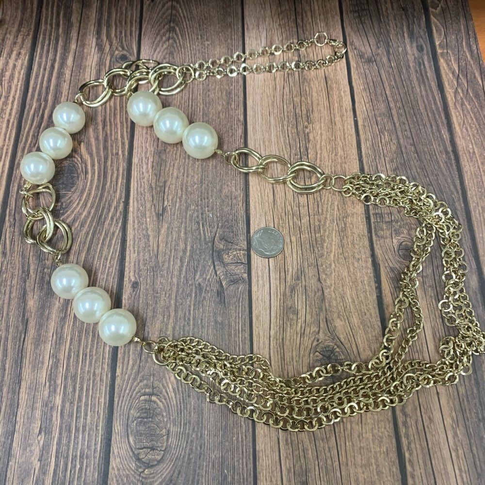 Muti Strand Oversized Pearl Necklace
